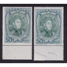 ARGENTINA 1954 GJ 1057B ESTAMPILLAS NUEVAS MINT FILIGRANA HORIZONTAL Y VERTICAL U$ 15